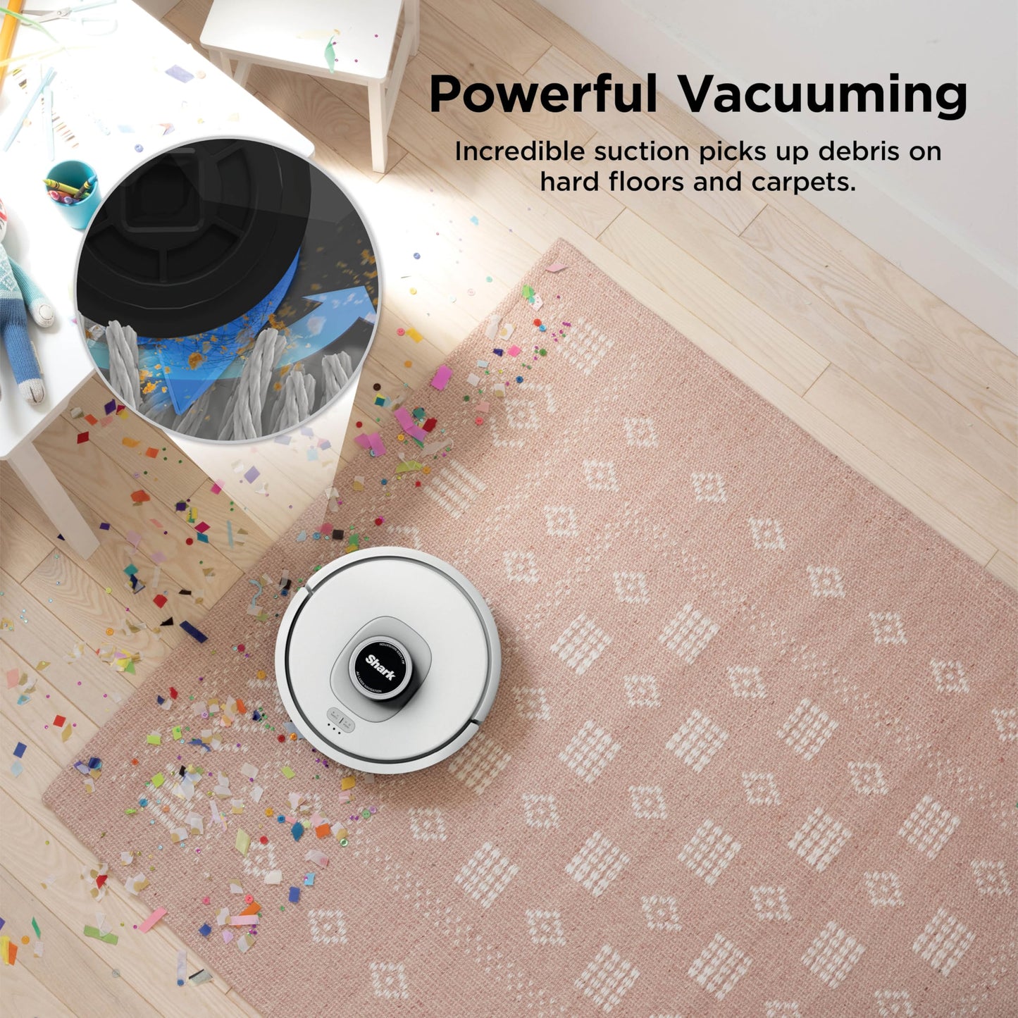 Shark AI Ultra Voice Control Robot Vacuum with Matrix Clean Navigation, Home Mapping, 60-Day Capacity, XL Self-Empty Base for Homes with Pets, Carpet & Hard Floors, Cool Grey, AV2511AE