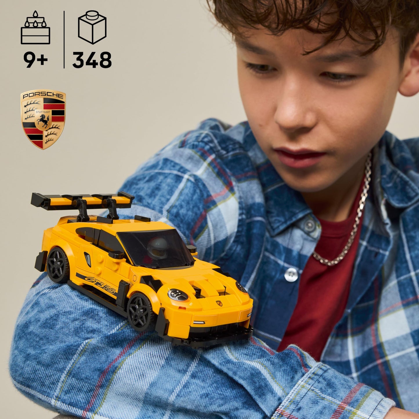 LEGO Speed Champions Porsche 911 GT3 RS Super Car Toy - Model Kit & Pretend Play Toy for Boys & Girls, Ages 9+ - Sports Car Building Set for Kids & Racing Fans - Gift Idea for Birthdays - 77239