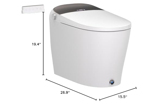 EPLO DP7 Smart Toilet with Bidet Built in,Auto Open/Close,Heated Seat,Automatic Flush Bidet Toilet,Night Light,Elongated Japanese Toilets for Bathroom