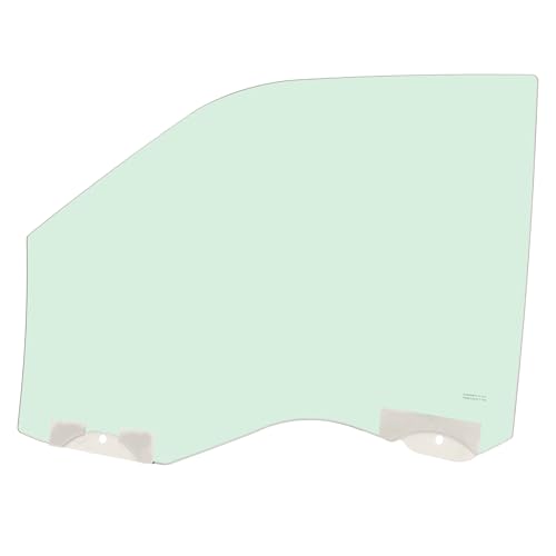 ALMULOO Right Side Front Door Window Compatible with 2015-2024 Ford F150 F250 F350 F450 F550 Passenger Side Tempered Glass Light Green