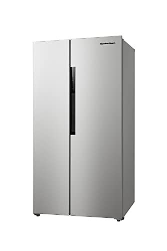 Hamilton Beach HBF1558 15.6 cu ft Counter Depth Full Size Refrigerator, Side Doors, Stainless