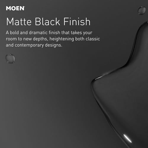 Moen Inara Matte Black Spring Pulldown Kitchen Faucet with Pre-Rinse and Power Boost, Modern Kitchen Faucet, One-Handle Easy Installation, 87863BL