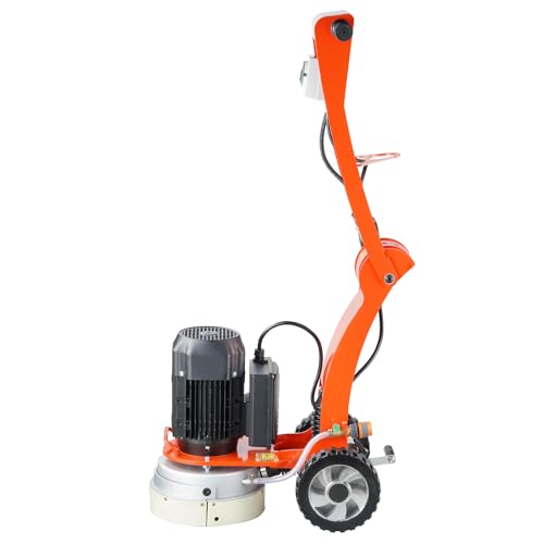 VEVOR 10" Electric Concrete Floor Grinder, 1.7HP Walk-Behind Polisher, 1300W Grinding Machine with 1720RPM Brushless Motor, Heavy-Duty Surfacing Tool for Granite and Concrete Floors