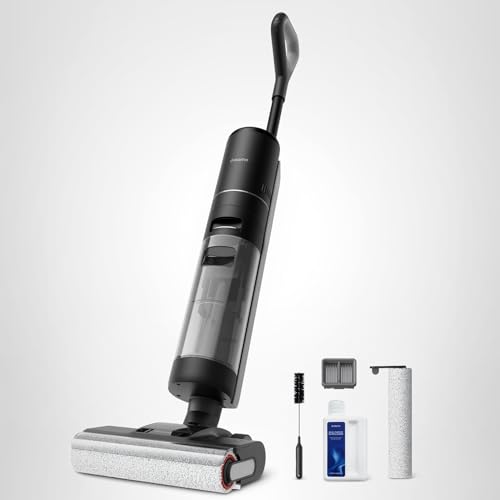DREAME H12 PRO Vacuum Mop, Wet Dry Vacuum Cleaner for Hard Floor, Vacuum and Mop at The Same Time for Wet & Dry Messes, Auto Self-Cleaning, Edge to Edge Cleaning with Hot Air Drying