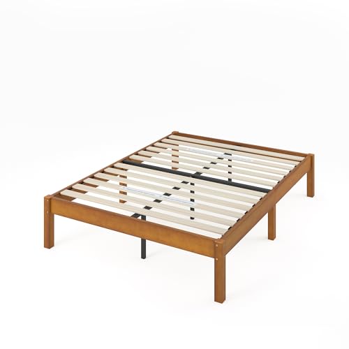 Zinus Ellie 14 Inch King Bamboo Platform Bed Frame, Wood Slat Support, No Box Spring Needed, Easy Assembly, Brown