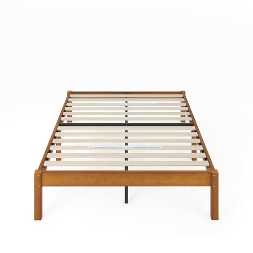 Zinus Ellie 14 Inch King Bamboo Platform Bed Frame, Wood Slat Support, No Box Spring Needed, Easy Assembly, Brown