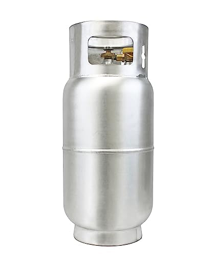 Flame King 33.5lb Aluminum Forklift Propane Tank with Gauge, DOT and TC Compliant, Lightweight, Rugged-Designed