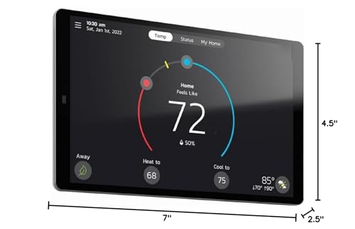 Lennox S40 (22V24) Smart Thermostat, Touchscreen, WiFi, Communicating System Control, Programmable, Geo-Fencing, Remote Access, Alexa Enabled, Easy Installation, Non-Returnable Factory Warranty