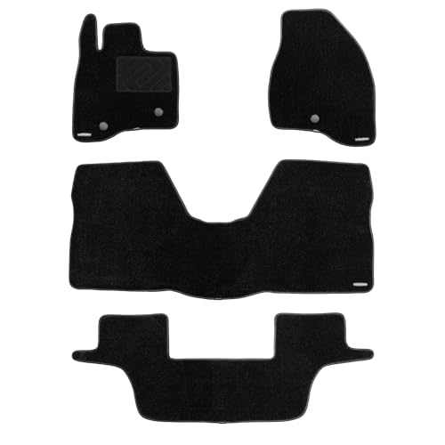 WENNEBIRD Superior Carpet Floor Mats for 2015-2019 Ford Explorer 7 Seats, 0.6-Inch Ultra-Thick, Noise-Reducing, All-Weather Waterproof Anti-Slip – 4-Pc Set