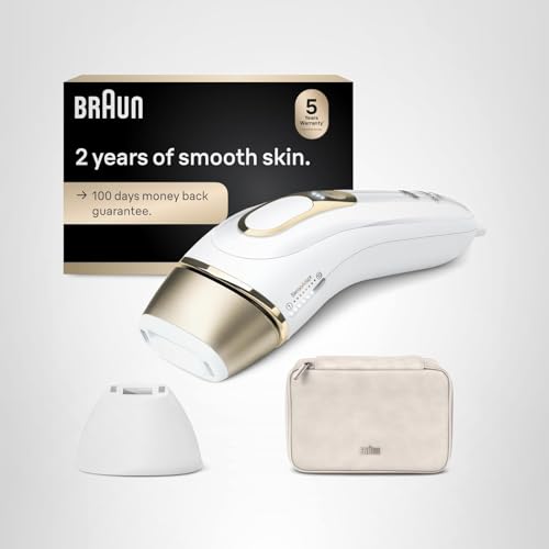 Braun IPL, Silk·Expert Pro 5, IPL Hair Removal for Women and Men, Permanent Laser Hair Reduction At-Home, 2 Heads, Pouch, IPL5137
