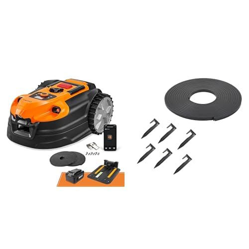 LawnMaster OcuMow™ VBRM701YAMIDR Perimeter Wire Free Robot Lawn Mower Cuts 1/6 Acre Optical Navigation,Obstacle Avoidance Auto-Charging Station, No Go Function, WiFi & Bluetooth Connection APP Control