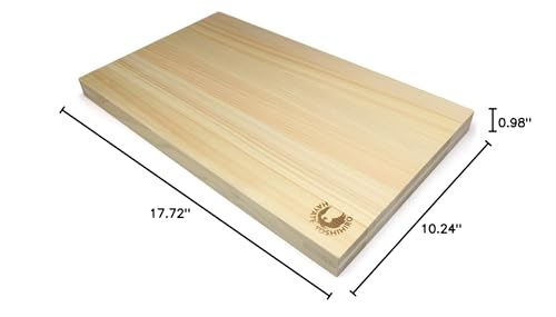 Yoshihiro Hinoki Cypress Anti-Twist Core Cutting Board, Japanese Hinoki Wood, Knife Friendly, Professional Grade (X-Large)