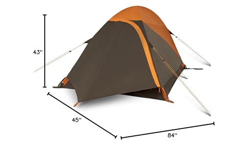 Kelty Grand Mesa 2P Backpacking Tent – 3 Season 2 Man Camping Thru Hiking Shelter, Aluminum Poles, Single Door + Vestibule, 2024 Model (2P)
