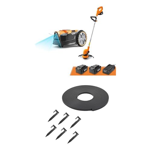 LawnMaster OcuMow™ Robot Lawn Mower with Cordless 24V MAX 10” Grass Trimmer Combo Kit + LawnMaster OcuMow™ Magnetic Strips – 523113