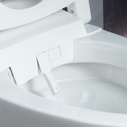 WOODBRIDGE Smart Toilet, Auto Open & Close, Auto Flush, Foot Sensor Operation, Heated Seat and Integrated Multi Function Remote Control in White