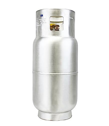 Flame King 33.5lb Aluminum Forklift Propane Tank with Gauge, DOT and TC Compliant, Lightweight, Rugged-Designed