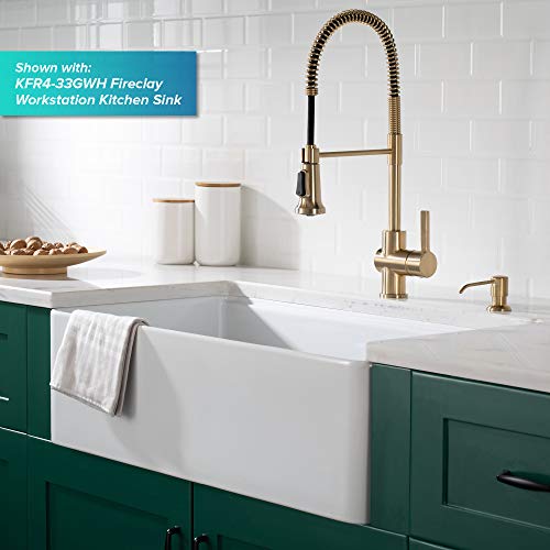 KRAUS Britt Commercial Style Kitchen Faucet in Spot Free Antique Champagne Bronze, KPF-1690SFACB