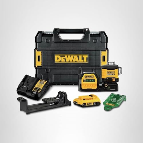 DEWALT 20V/12V MAX Laser Level Kit, 3 x 360, Green (DCLE34030G), Color Yellow