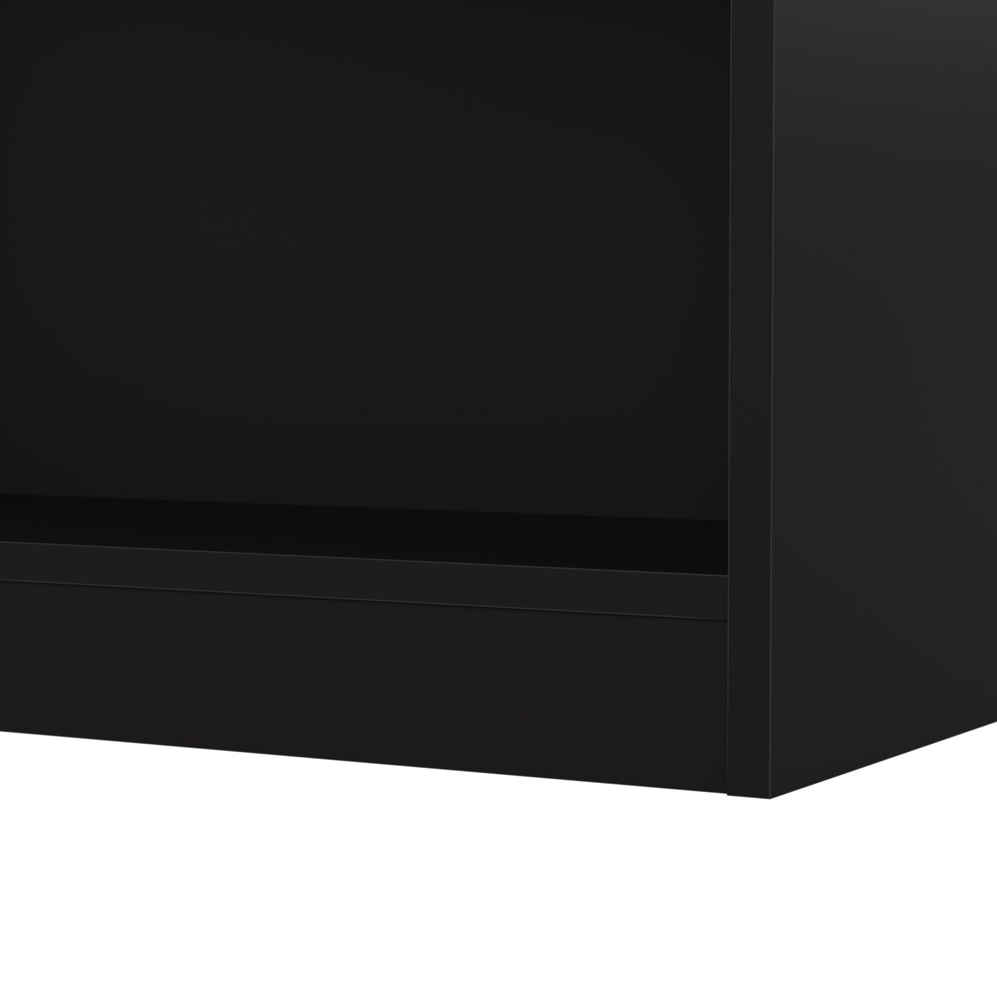 Bush Home Universal Tall 5 Shelf Bookcase in Black, Vertical Storage and Display Bookshelf for Home Office or Living Room Organization
