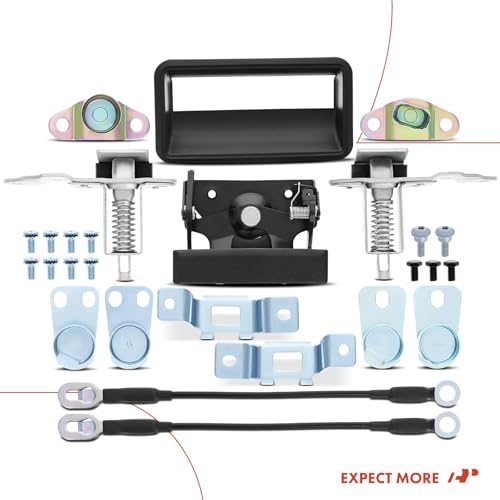 A-Premium Tailgate Rebuild Kit Compatible with Chevrolet & GMC Models - C1500, C2500, C3500, K1500, K2500, K3500, Rear Tailgate Parts Metal Handle Bezel Latch Cable Hinge Bolts (Pack of 27)