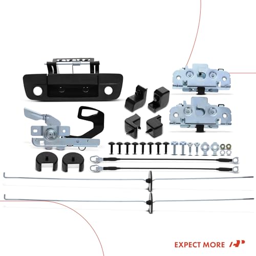 A-Premium Tailgate Rebuild Kit Compatible with Ram 15002500 3500 2013-2016, Rear Tailgate Parts Plastic Handle Latch Rods Bracket Tailgate Support Cables Tailgate Bushing Hinge Bolts (Pack of 32)