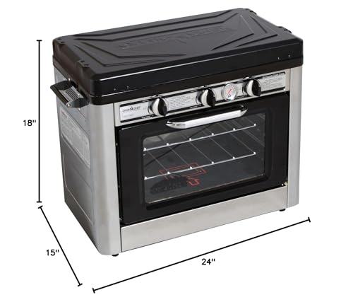 Camp Chef Outdoor Camp Oven, Black/Silver, 31" H x 24" W x 18" L