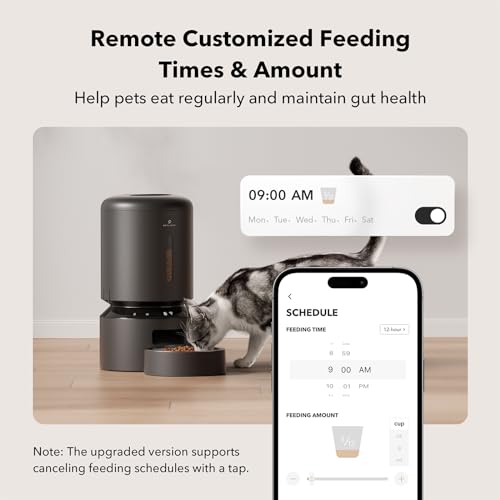 PETLIBRO Automatic Cat Feeder, 5G WiFi Automatic Dog Feeder with Freshness Preservation 5L + 6 Packs Pet Food Desiccant Bag Suitable Model PLAF001, PLAF101, PLAF005, PLAF006, PLAF103, PLAF203