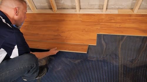 QuietWarmth Float QWARM3X10F240 Radiant Floor Heating Mat for Below Laminate, Wood, Luxury Vinyl Floating Flooring- Cuttable Mat Size 3'x10' 240 Volt (Covers 30sf)