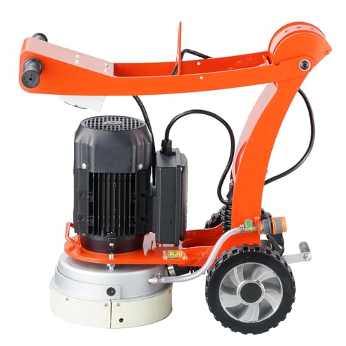 VEVOR 10" Electric Concrete Floor Grinder, 1.7HP Walk-Behind Polisher, 1300W Grinding Machine with 1720RPM Brushless Motor, Heavy-Duty Surfacing Tool for Granite and Concrete Floors