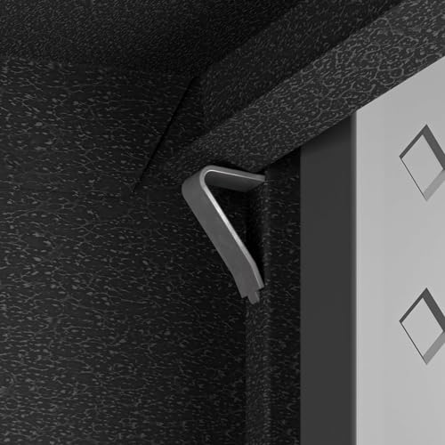 Manhattan Comfort Fortress Floating Garage Storage Cabinet, Black/Grey