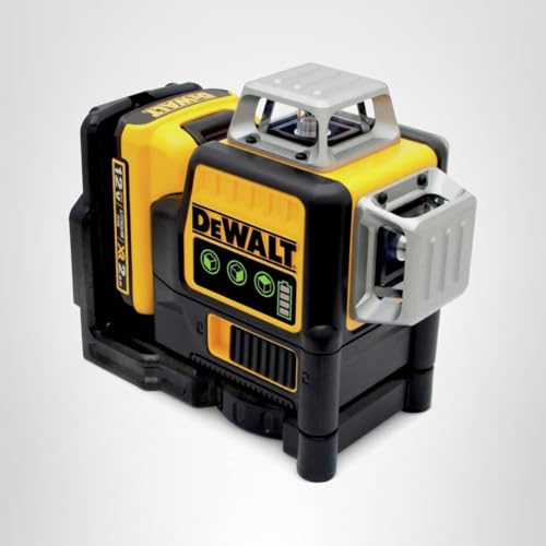 DEWALT Laser Level 360 Self Leveling, 3 Way Green Laser Leveler Tool 12V MAX with 2.0Ah Battery, Charger and Durable Carrying Case, 100 Ft, Tripod Compatible (DW089LG)
