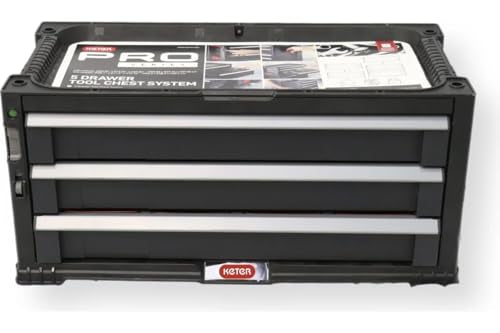 Keter Tool Trolley with 3 Drawers 59 x 29 x 26 cm
