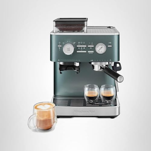 KitchenAid Semi Automatic Espresso Machine with Burr Grinder, 2.5L, Juniper, KES6551JP