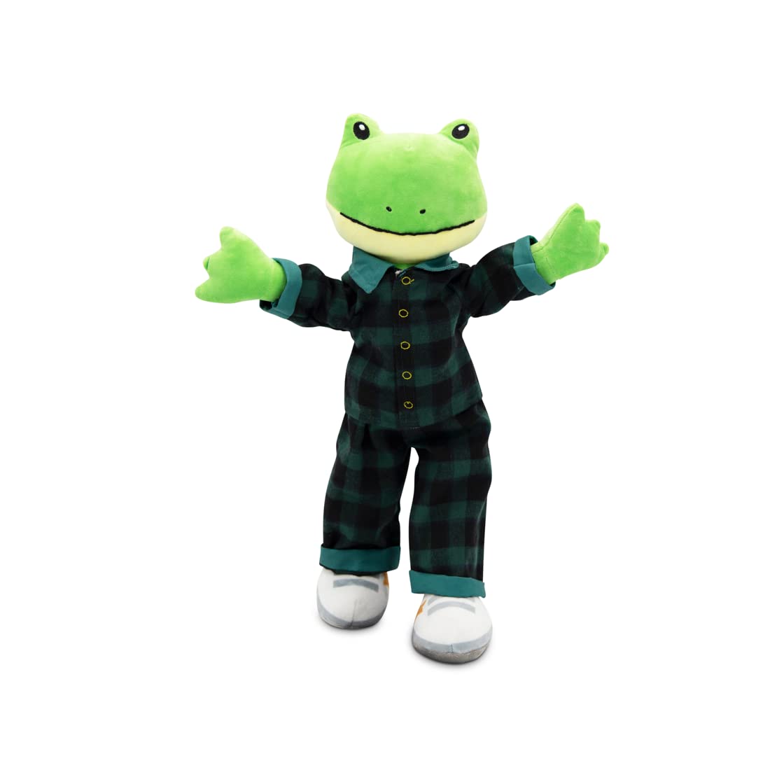 Plushible Soft Baby Doll, 18 Inch Frog - Plush Rag Doll with 2 Clothing Sets, My First Plush Toy for Girls, Boys & Infants, Soft Baby Stuffed Toy, Adorable Companion for 1 Year Old & Up