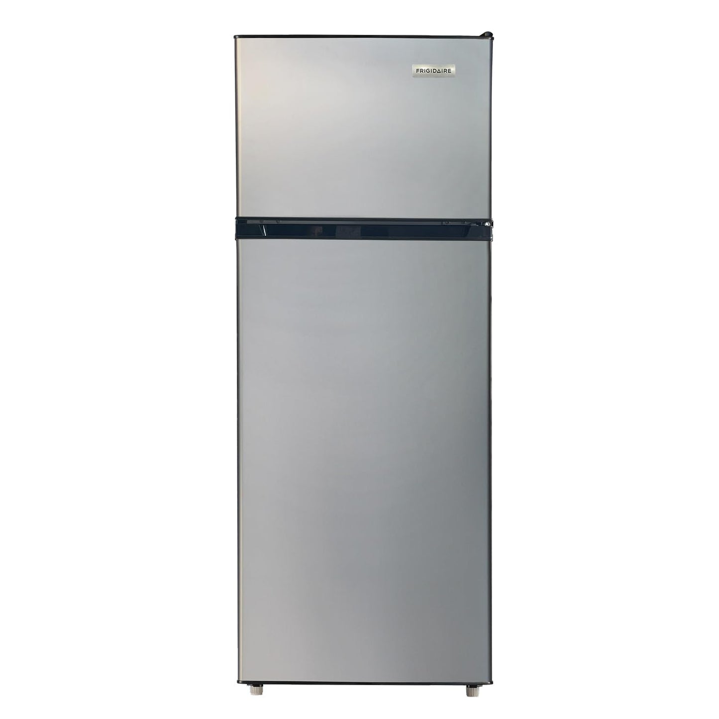 Frigidaire, 2 Door Apartment Size Refrigerator with Freezer, 7.5 cu ft, Adjustable Spill-Proof Shelves, Crisper Bins, Platinum Silver, Garage Ready