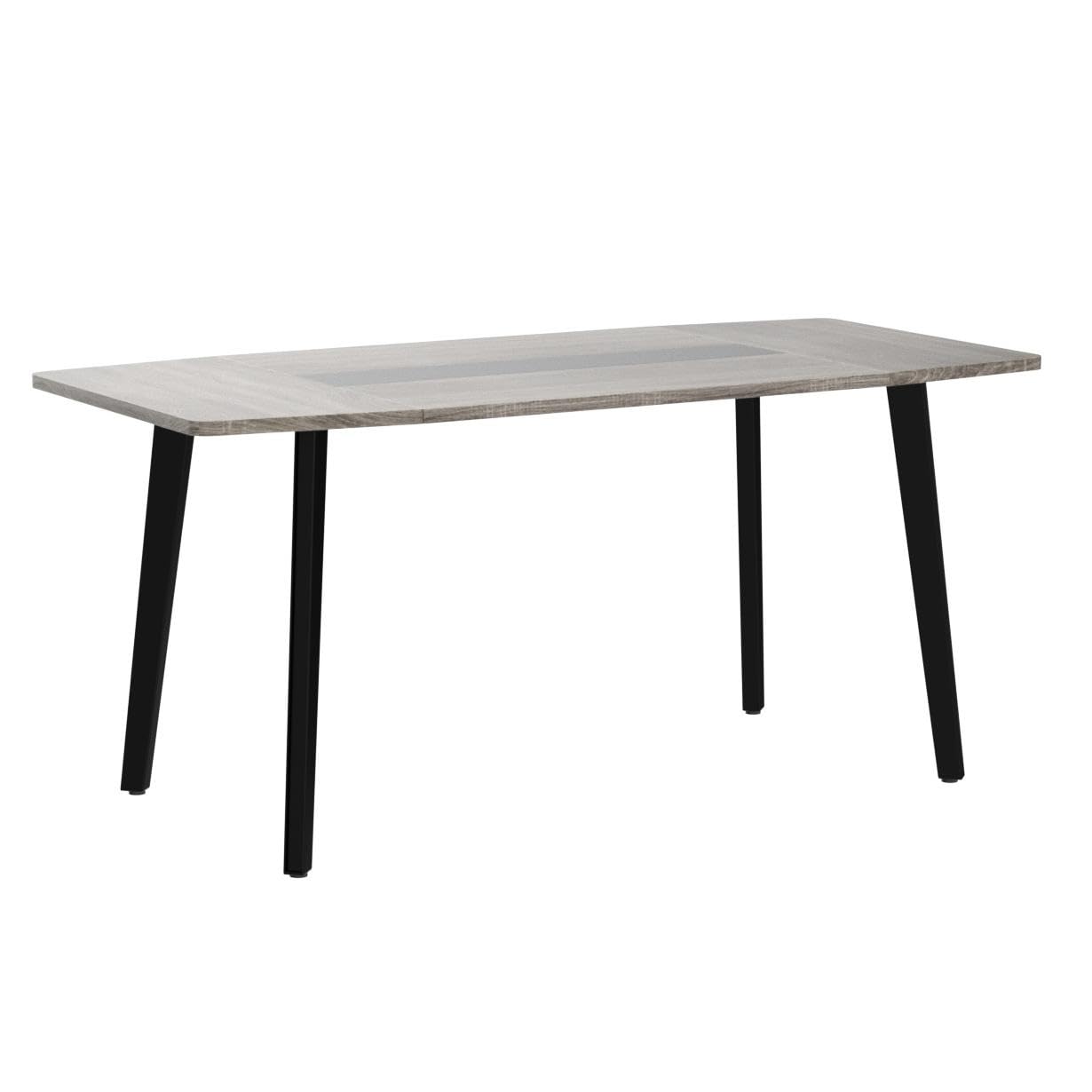 Tribesigns 6FT Conference Table, 70.86L x 35.43W x 29.52H Inches Boat Shaped Meeting Table, Industrial Grey Seminar Table for Office Meeting Conference Room