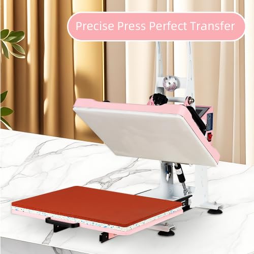 12"X15" Semi-Automatic Heat Press Machine with Auto Open & Slide-Out Base - 1000w Clamshell Press with Digital Controls for HTV, Sublimation