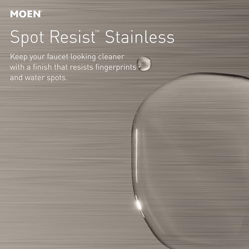 Moen Haelyn Spot Resist Stainless Single-Handle Pull-Down Sprayer Kitchen Faucet Featuring Power Boost for a Faster Clean, Soap Dispenser Included, 87627SRS