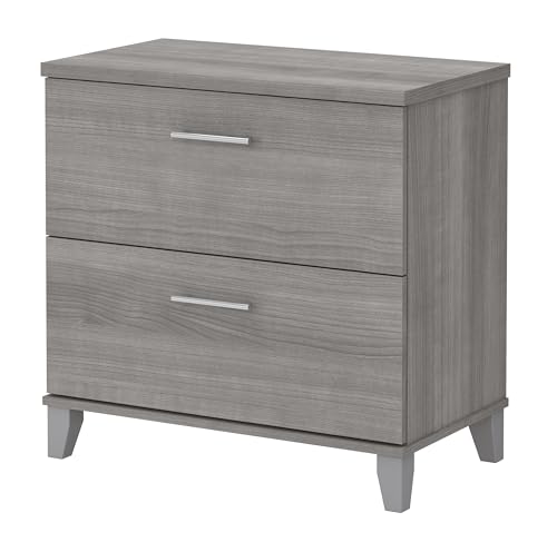 Bush Home 2 Drawer Lateral File Cabinet, Letter and Legal-Size Document Storage for Home or Professional Office, Somerset Collection, Platinum Gray