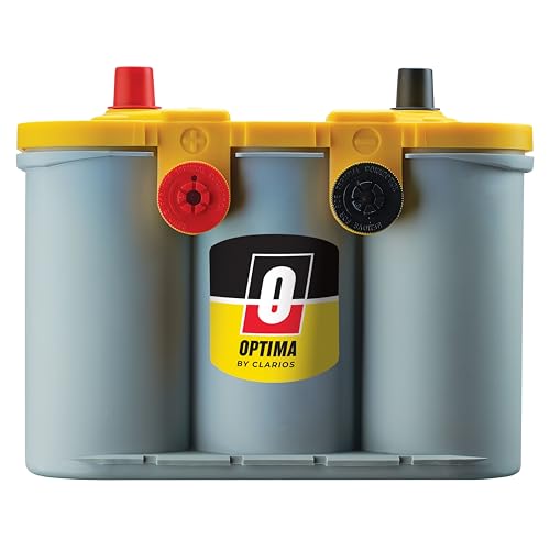 OPTIMA® Batteries High Performance D34/78 YELLOWTOP® Dual Purpose Sealed AGM Car, Truck and SUV Battery, 750 CCA, Dual Terminal, Maintenance Free, Versatile Mounting