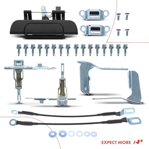 A-Premium Tailgate Rebuild Kit Compatible with Toyota Tacoma 1995-2004, Rear Tailgate Parts Handle Bezel Latch Cable Hinge Striker Bolts (Pack of 37)