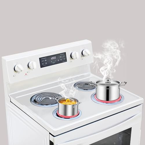Kenmore 30” Electric Range with 5.0 cu. ft. Oven, Coil Cooktop, LED Touch Controls, Dual Oven Racks, Storage Drawer, Stainless Steel Electric Stove with 4 Coil Burners