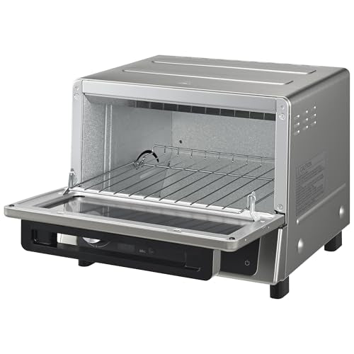 Panasonic FlashXpress Toaster Oven Countertop, Compact 4 Slice Toaster Oven w/Double Infrared Heating, PFAS-free, 6 Auto Cook Options & Precise Temperature Control, 1300W - NB-G200P (Stainless Steel)