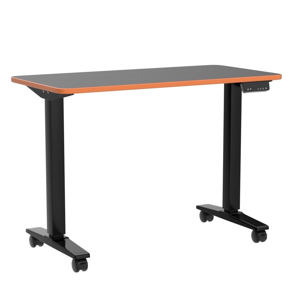 Monomi Height Adjustable Electric Standing Desk, 48 x 24 Inches Sit Stand up Desk, Memory Computer Home Office Desk (Black Frame+ Black Top)