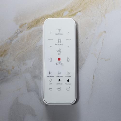 WOODBRIDGE Smart Toilet, Auto Open & Close, Auto Flush, Foot Sensor Operation, Heated Seat and Integrated Multi Function Remote Control in White