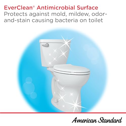 American Standard 606AA001.020 H2Optimum Two-Piece Toilet with Toilet Seat and Wax Ring, Elongated Front, Chair Height, White, 1.1 gpf