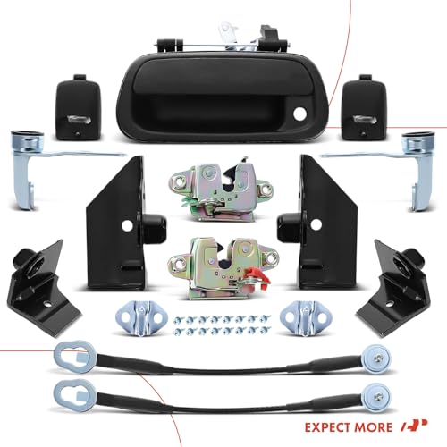 A-Premium Tailgate Rebuild Kit Compatible with Toyota Tundra 2000-2006, Rear Tailgate Parts Handle Bezel Latch Hinge Cable Lamp Striker Bolts (Pack of 31)