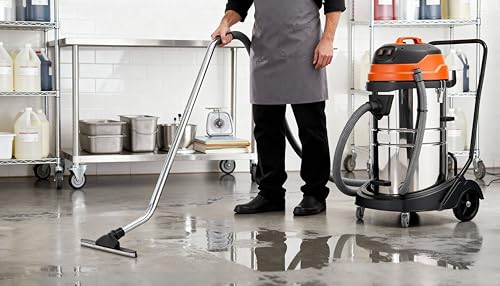 Industrial Wet/Dry Vacuum Cleaner | 2 Motors | 2000 Watt Power | 225 CFM | 21-Gallon Capacity JM773