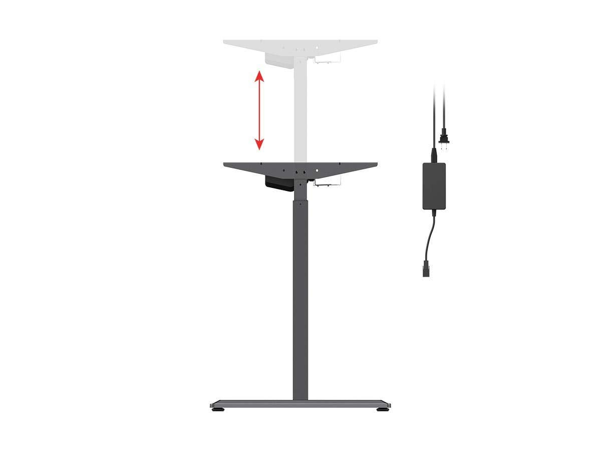 Monoprice Height Adjustable Sit-Stand Riser Table Desk Frame - Black with Electric Single Motor, Compatible with Desktops from 39 Inches Up to 63 Inches Wide - Workstream Collection