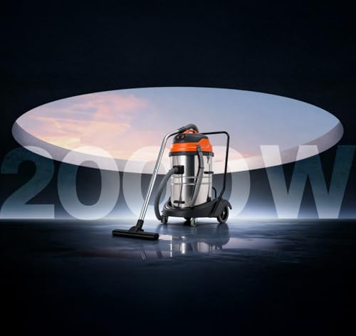 Industrial Wet/Dry Vacuum Cleaner | 2 Motors | 2000 Watt Power | 225 CFM | 21-Gallon Capacity JM773